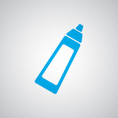 Flat blue Baby Bottle icon