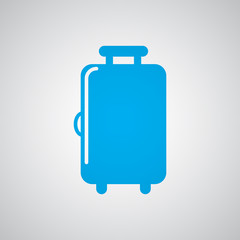 Flat blue Luggage icon