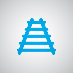 Flat blue Railroad icon
