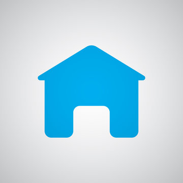 Flat blue Home icon