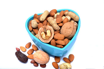 Set of Dry Fruits in Heart Shape Bowl