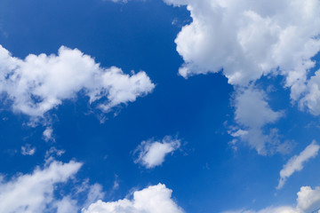 Blue sky with tiny clouds