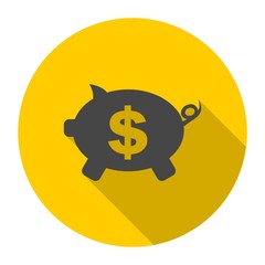 Money Box with long shadow 