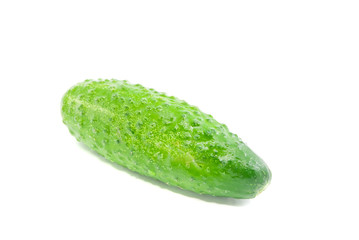 fresh cucumber on white