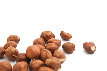 heap of delicious hazelnuts