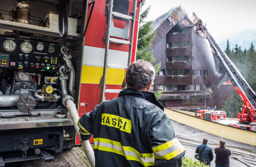 Burnt hotel Junior, Slovakia