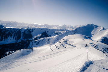 Fototapeta na wymiar Skigebiet bei Pengelstein, Kitzbühler Alpen 