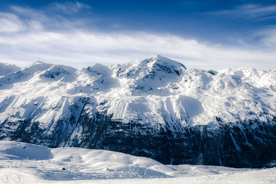 Alpenpanorama im Winter bei Sölden 