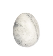 Onyx stone egg isolated on white background