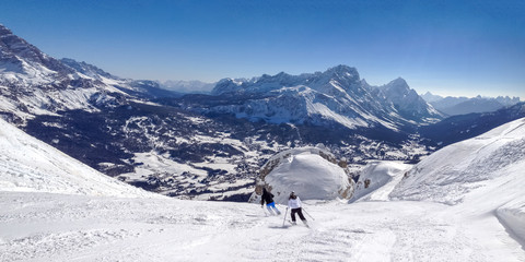 Skipiste bei Fieberbrunn in den Kitzbühler Alpen