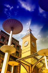 in front of the Unedrground station