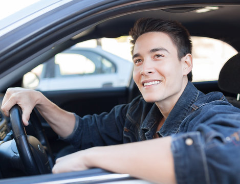 Happy Male Driver