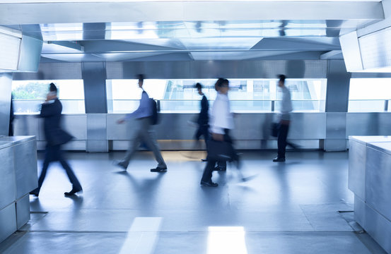 Business People Commuting (abstract Blurred Motion)