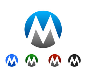 M Letterform Mark Logo Template v4