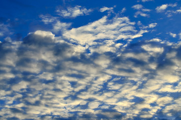 Heavenly landscape with Cumulus clouds
