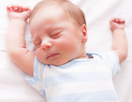 Adorable newborn baby sleeping