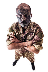 Staring soldier