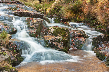 Wasserfall im Harz, obere Kaskade des Unteren Bodefalls der Warmen Bode bei Braunlage