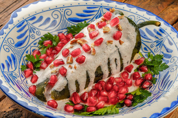 Chiles en nogada Mexican food