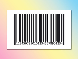 bar code on color background. Vector image