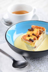 Bread and Butter Pudding served as desserts