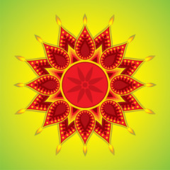 colorful diwali greeting design vector