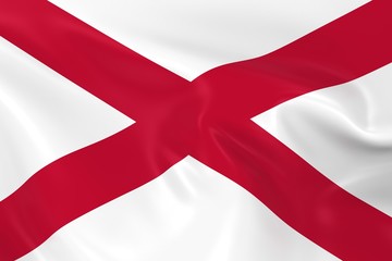 Waving Flag of Northern Ireland - 3D Render of the Northern Irish Flag with Silky Texture