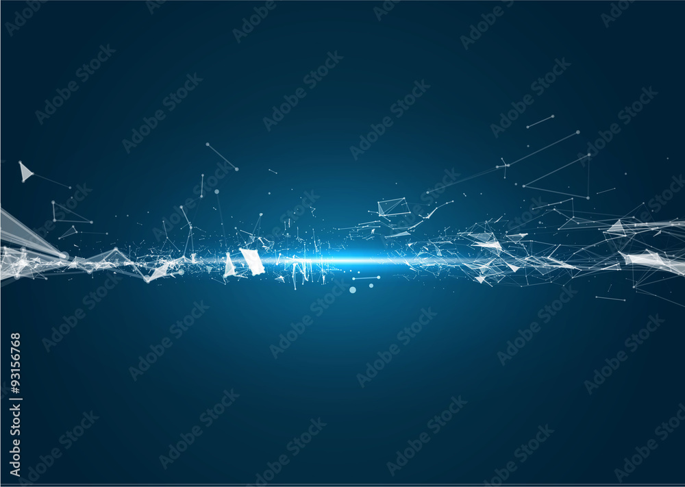 Wall mural abstract geometric technology vector design element.