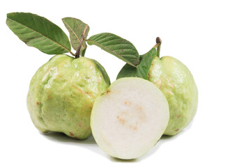 isolated guava on white background
