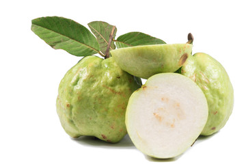 isolated guava on white background
