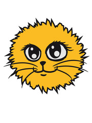 Plush kitten fur ball sweet furry cute round
