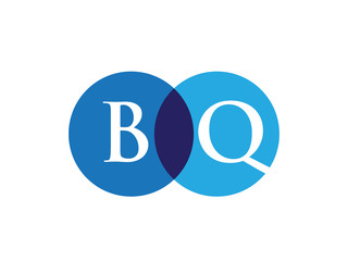 BQ Letter Initial Double Circle Logo