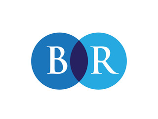 BR Letter Initial Double Circle Logo