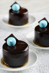 Three chocolate sensation cake