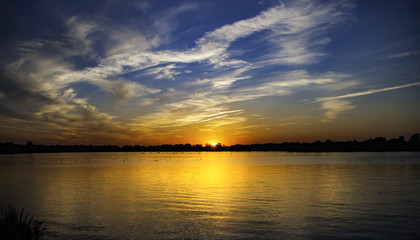 Sunset on a lake