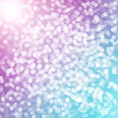 Blue and pink bokeh glitter defocused lights abstract background