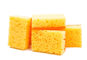 Yellow kitchen sponge