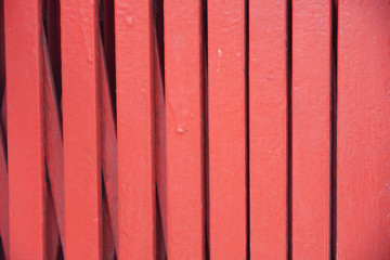 Red steel door at chinese temple background