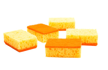 Yellow kitchen sponge