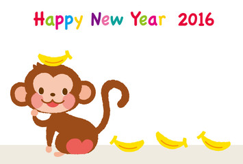 申年　はがきテンプレート　2016