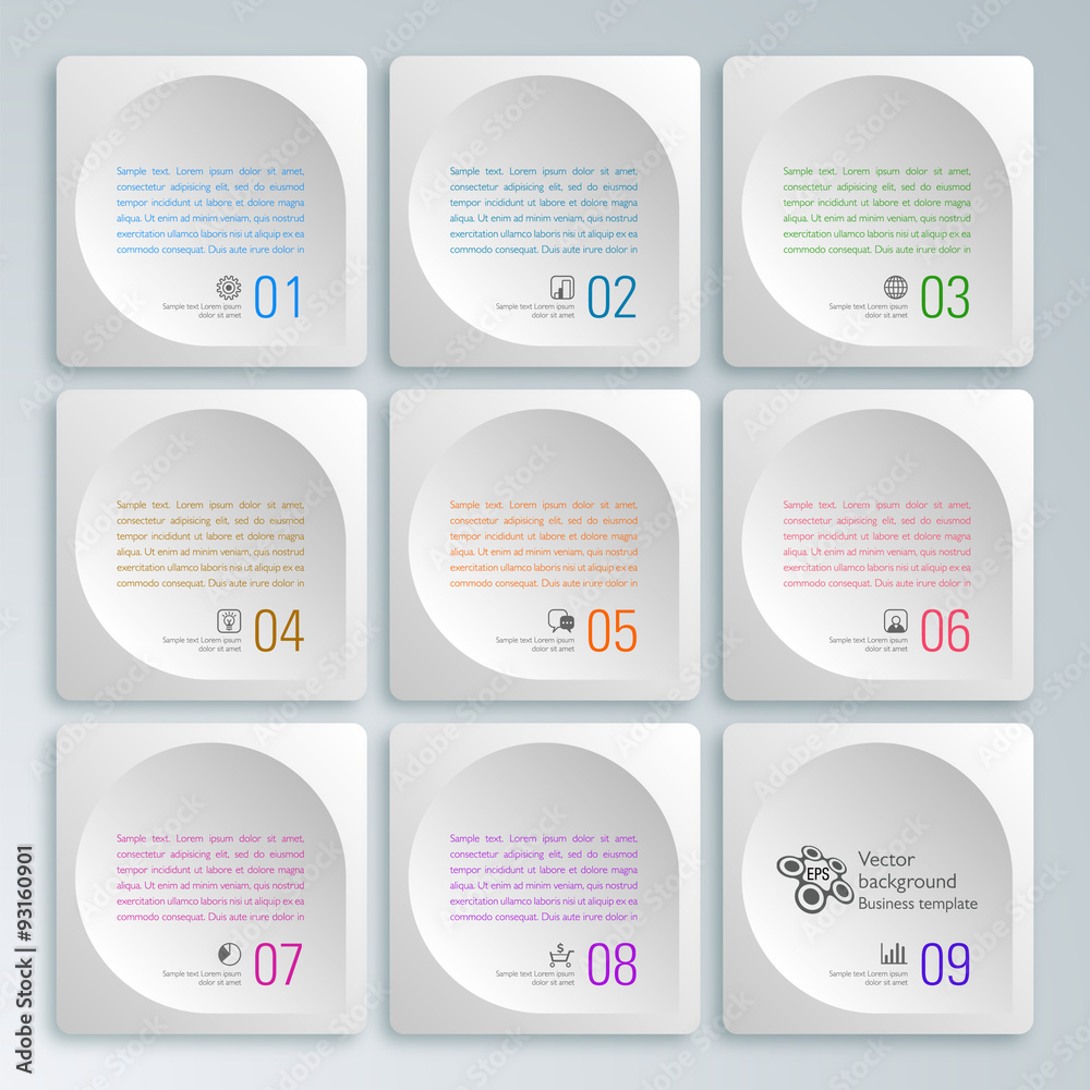 Wall mural infographics vector background grid layout