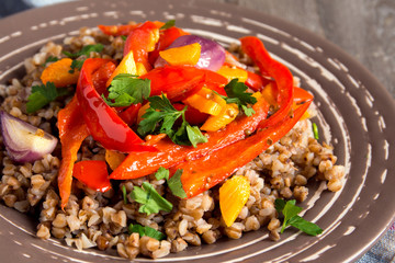 Buckwheat with vegetables
