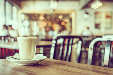 Hot latte coffee