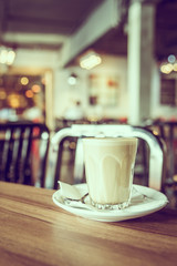 Hot latte coffee