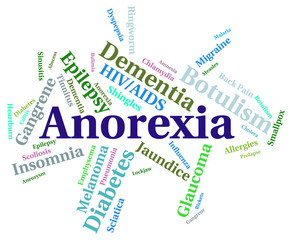 Fototapeta premium Anorexia Illness Represents Sickly Looking And Afflictions
