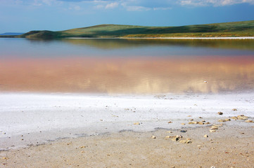Coastal salty lake Koyashskoye