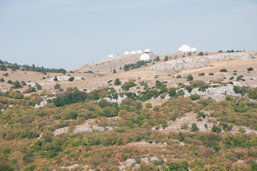 Obraz premium Observatory on top of 1234-metre high Ai-Petri mountain, Crimea