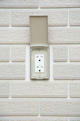 plug on wall