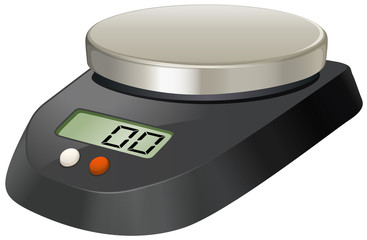Lab scale with metal plate