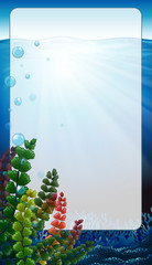 Border frame with scene underwater © blueringmedia